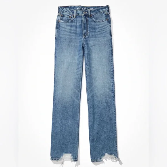 American Eagle Super High Rise Baggy Wide Leg Jeans 👖 - Picture 3 of 12